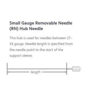 HAMILTON 汉密尔顿实验室针 20 gauge 小 Hub 可移除针头(PN:7804-11)